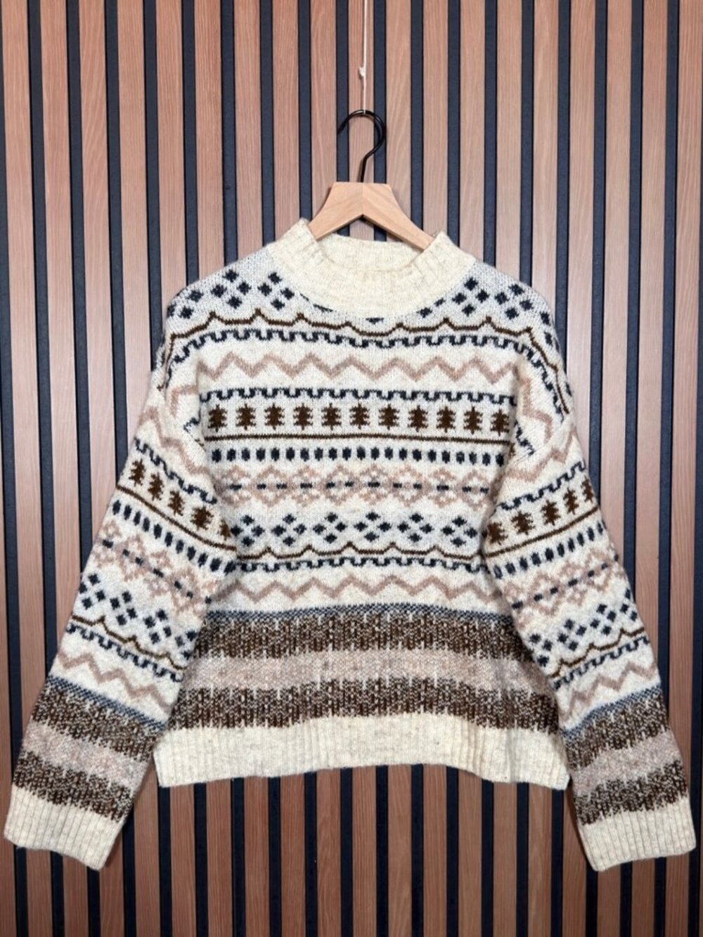 Gilli Sweater Large Womens Multicolor Wool Bled Pullover Fair Isle Print